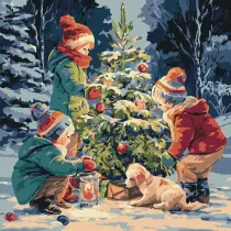 Ideyka Malowanie po numerach - Choinka przyja�ni 40x40cm