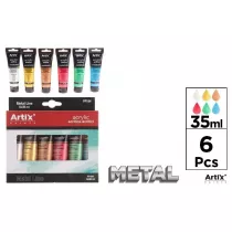 Artix Farba akrylowa metal 35ml 6 kolorw