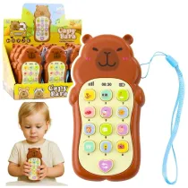 Telefon interaktywny Kapibara br�zowy LeanToys