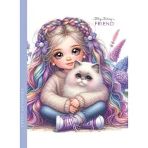 Fresh Notatnik 143x200 48K g�adki Dziewczynka z kotkiem