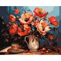 Ideyka Malowanie po numerach z ram� - Kolorowe maki 40x50cm