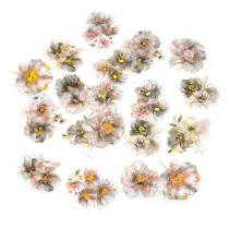Dalprint Naklejki po�yskuj�ce Pet Kwiaty Gray Powder 20 szt.