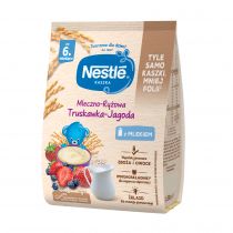 Nestle Kaszka mleczno-ryżowa truskawka jagoda dla niemowląt po 6 miesiącu 230 g
