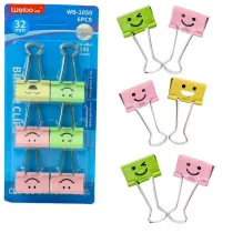 Leantoys Klipsy biurowe kolorowe buki 6szt