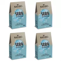 Naturo Soda oczyszczona do zastosowania w gospodarstwie domowym zestaw 4 x 500 g