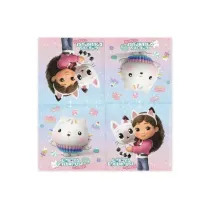 PartyDeco Serwetki Koci Domek Gabi 33x33cm