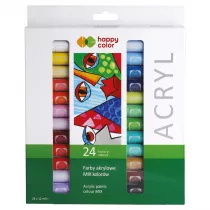 Happy Color Farby akrylowe zestaw kolorystyczny 24x12ml