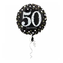 Balon foliowy Sparkling Birthday 50 43cm