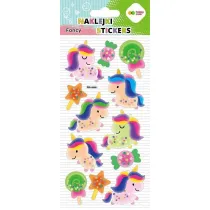 Happy Color Naklejki 3D FANCY - Glitter Unicorns, 90x210 mm