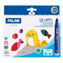 Milan Flamastry Maxi Super zmywalne 12 szt.