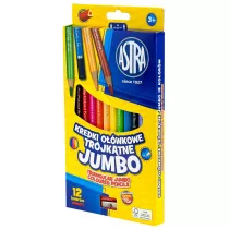 Astra Kredki owkowe trjktne Jumbo 12 szt.