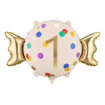 PartyDeco Balon foliowy Cukierek   1  , 61x37 cm, mix  1 op. / 1 szt.