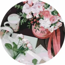 Twoje Hobby Malowanie po numerach okr�g�e - Dobry ranek 40cm