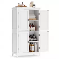 Songmics Szafka azienkowa z 4 drzwiami 110 cm biaa