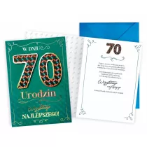 Kukartka Karnet Urodziny 70