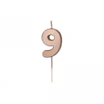 wieczka urodzinowa 9 rowe zoto 4.5cm