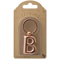 If Metalowy brelok do kluczy litera B Keyring