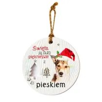 Kukartka Zawieszka ceramiczna Bo�e Narodzenie piesek