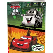Auta w trasie. Kolorowanka z naklejkami. Disney Pixar