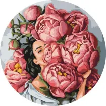 Twoje Hobby Malowanie po numerach okr�g�e - Dziewczyna... 40cm
