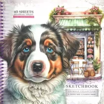 Szkicownik 200x200/40K gadki Berneski pies FRESH