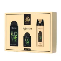Lattafa Zestaw Affection Woda perfumowana + Woda perfumowana mini + Dezodorant 100 ml + 20 ml + 200 ml