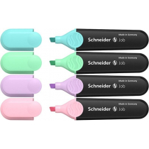 Schneider Zakreślacze pastelowe Job 4 kolory