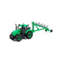 Traktor z akcesoriami Progress zielony WADER POLESIE 91307 WADP