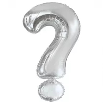 Amscan Balon foliowy znak ? Srebrny 53x86cm