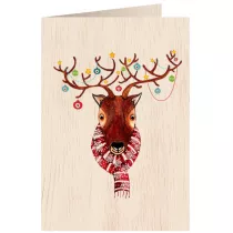 Cozywood Karnet drewniany C6 + koperta wita Rudolf