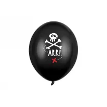 PartyDeco Balony Piraci Pastel Black 30cm