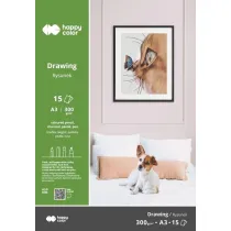 Happy Color Blok do rysunku  ART, 300g, A3/15 ark