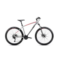 Romet Rower g�rski RAMBLER R7.4 2024 srebrno-czerwono-grafitowy 18 M