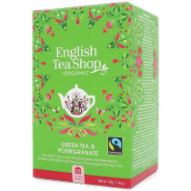 English Tea Shop Organic Herbata zielona z granatem i płatkami róży 20 x 2 g Bio