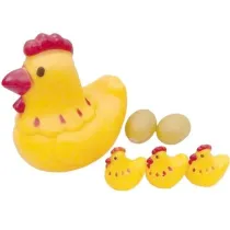 Kura gumowa z jajkami