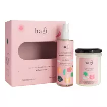 Hagi Cosmetics Wakacje na Bali, Zestaw naturalna pielgnacja i relaks: olejek do ciaa i wieca sojowa 100 ml + 215 ml