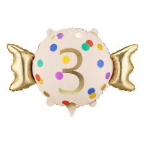 PartyDeco Balon foliowy Cukierek   3  , 61x37 cm, mix  1 op. / 1 szt.