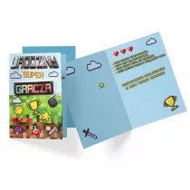 Karnet Urodziny Super Gracza