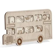 Puzzle drewniane - Czerwony autobus Sounds Wood
