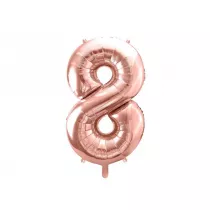 PartyDeco Balon foliowy 8 r�owe z�oto 86cm