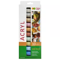 Happy Color Farby akrylowe metalik 12x12ml