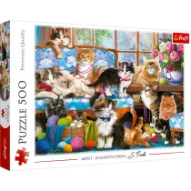 Puzzle 500 el. Kocia rodzina Trefl