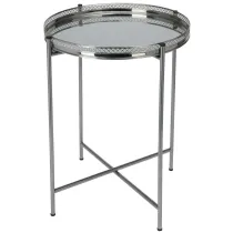H&S Decoration Stolik boczny metalowy srebrny 36xh47 cm