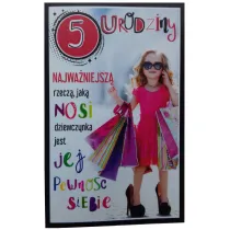 AbCard Kartka okoliczno�ciowa Urodziny 5 dziewczynka