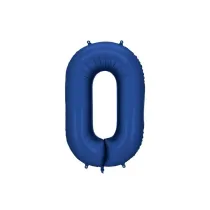 PartyDeco Balon foliowy cyfra 0 granat 86cm