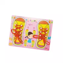 Drewniana nawlekanka puzzlowa - buty 02797 Bczek / Tupiko