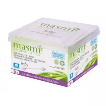 Masmi Patyczki higieniczne do uszu dla niemowlt i dzieci 100% baweny organicznej 56 szt.