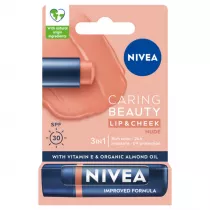 Nivea Caring Beauty 3w1 pomadka pielgnujca Nude 4.8 g