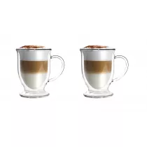 Vialli Design Zestaw szklanek z podwjn ciank do latte Amo 26421 2 x 250 ml