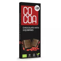 Cocoa Czekolada surowa z jagodami goji 40 g Bio